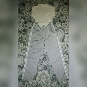 Gray Adidas Tear-away Pants